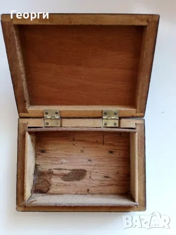 Старинна дървена кутия, снимка 7 - Антикварни и старинни предмети - 46467825
