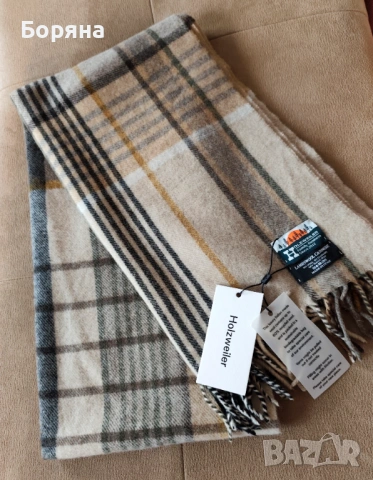 Нов дамски шал от камилска вълна и кашмир в стил Burberry, снимка 16 - Шалове - 53724748