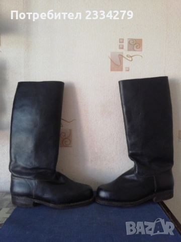 Стари офицерски, военни ботуши, кожа гьон, перфектни, неупотребявани. , снимка 5 - Антикварни и старинни предмети - 53695872