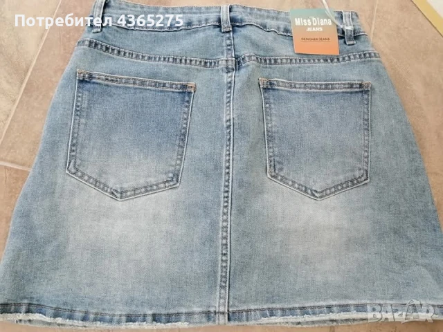 нов уникален модел дамска къса пола тип пола-панталон с камъчета, снимка 3 - Поли - 50694874