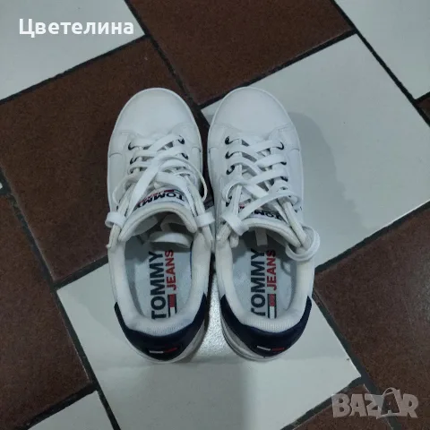 Бели сникърси Tommy jeans, снимка 3 - Кецове - 56353732