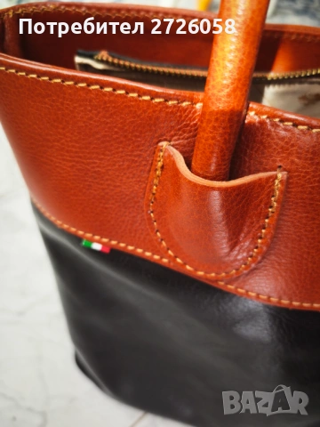 Италианска чанта от естествена кожа , снимка 6 - Чанти - 53768886