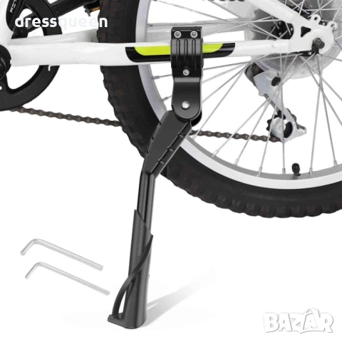 4423 Професионална странична стойка за планински велосипеди – Бърз монтаж и висока издръжливост, снимка 6 - Аксесоари за велосипеди - 53624578