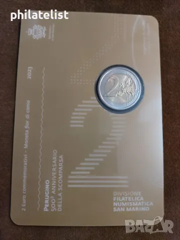 Сан Марино 2023 - 2 евро - 500 години от смъртта на Пиетро Перуджино BU, снимка 4 - Нумизматика и бонистика - 48928192
