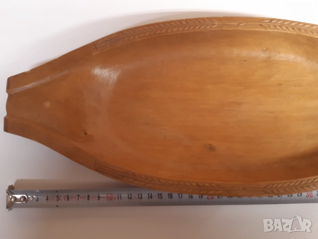 Красив резбован дървен съд за ядки , плодове и други, снимка 2 - Антикварни и старинни предмети - 52415690