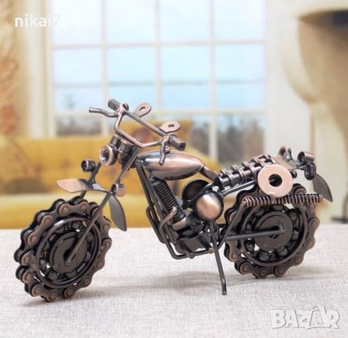 ретро мотор атрактивен дизайн от метални части декоративен сувенир, снимка 6 - Други - 42064027