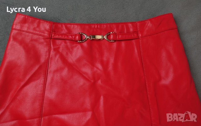 Orsay XS/S (EU 34) ярко червена кожена пола, снимка 6 - Поли - 44446952
