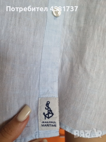 Дамска  ленена дълга риза(туника) Jean Paul, размер L, снимка 3 - Туники - 51666764
