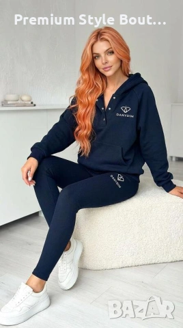 Дамски комплект DANYDIM 3в1 – Oversize суичърт, топ и клин, снимка 5 - Спортни екипи - 53718358