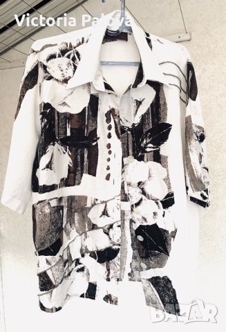 Разкошна ленена туника/риза/блуза SEMPRE PIU BY SHALOU, снимка 17 - Ризи - 42134759