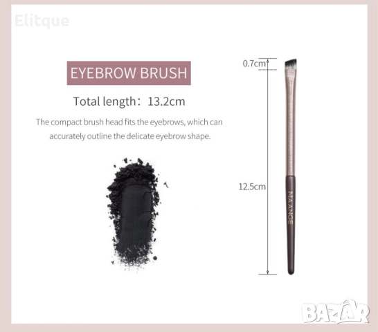 Комплект от 10 броя професионални четки за грим MAANGE, снимка 3 - Други - 52831081