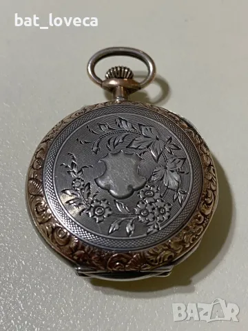 Сребърен дамски джобен часовник , снимка 1