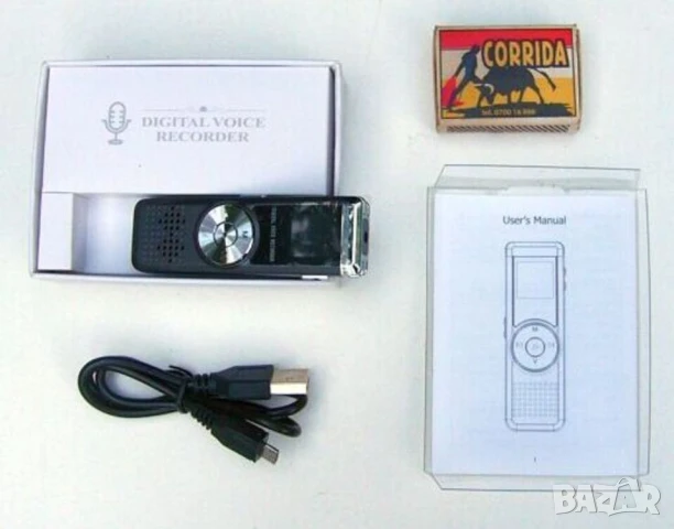 Нов TENSAFEE К-т Цифров ДИКТОФОН Дигитален Аудио Рекордер Записващо Устройство MP3 8GB USB БАРТЕР, снимка 2 - Други - 51099246
