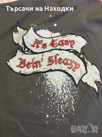 Оригинална мъжка тениска WWE Edge Easy Being Sleazy M Med Medium Dark Grey , снимка 4 - Тениски - 50905232