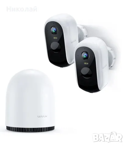 WUUK Wireless solar Cam Pro 2kit+Звънец+Базова станция