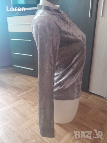 Кадифено поло, снимка 4 - Блузи с дълъг ръкав и пуловери - 42075093