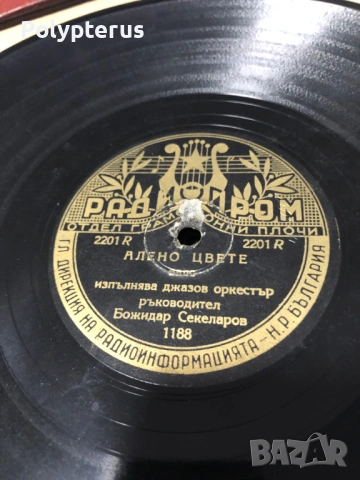 Стара българска шеллакова плоча