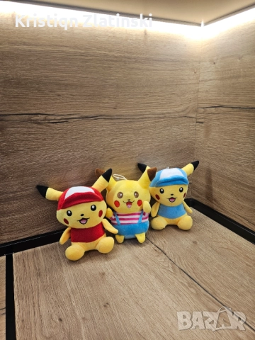 Плюшени играчки покемон 3бр 18х13см