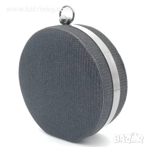 Официална чанта клъч, малка, кръгла, черна, твърда, снимка 3 - Чанти - 48906534