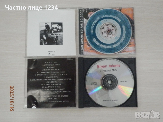 Bryan Adams -  The Best of - So Far, So Good - 1993 / Greatest Hits , снимка 2 - CD дискове - 50083882