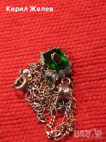 СКЪПОЦЕННО СРЕБЪРНО КОЛИЕ с ПЕНДАНТ СРЕБРО 925 с ГОЛЯМ ЮВЕЛИРНО ФАСЕТИРАН ПЕРИДОТ и ЦИРКОНИ 47569, снимка 16 - Колиета, медальони, синджири - 50072703