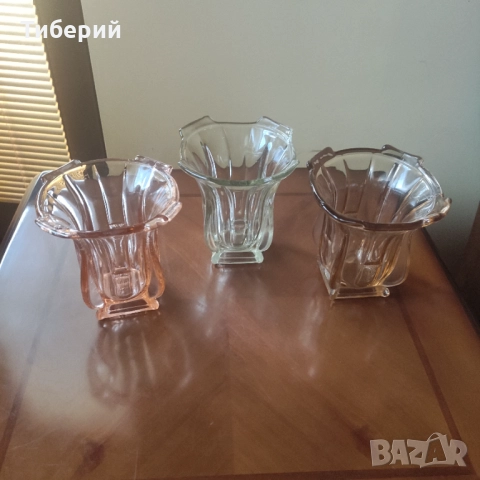 Стъклена ваза стара, снимка 14 - Вази - 52025457