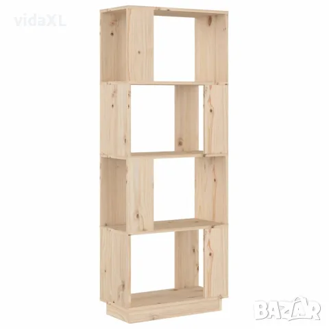 vidaXL Библиотека/разделител за стая, 51x25x132 см, бор масив