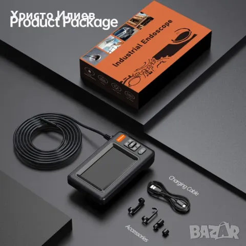 Ендоскопска камера с голям диспей 4,3 инча 5метра Камера за инспекция , снимка 7 - Друга електроника - 49619790