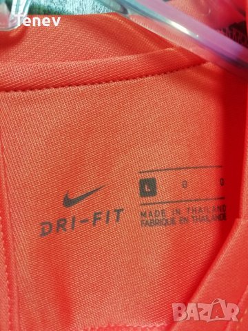 Nike оригинална оранжева мъжка тениска фланелка L, снимка 4 - Тениски - 39876245