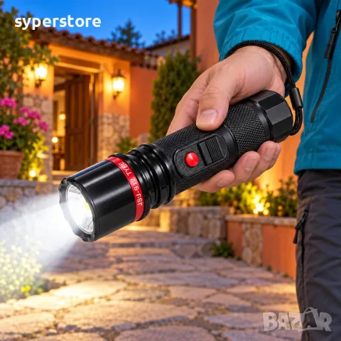 Фенер с електрошок, Digital One SP03005 JSJ-912, За самозащита, Висок волтаж, LED осветление