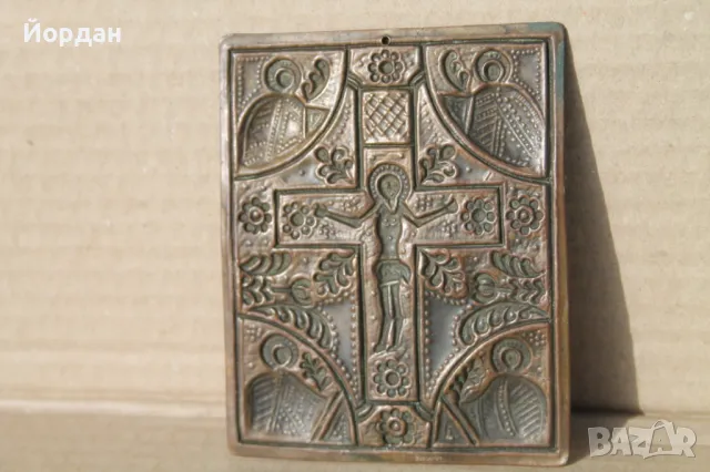 Възрожденска сребърна икона, снимка 9 - Антикварни и старинни предмети - 49483754