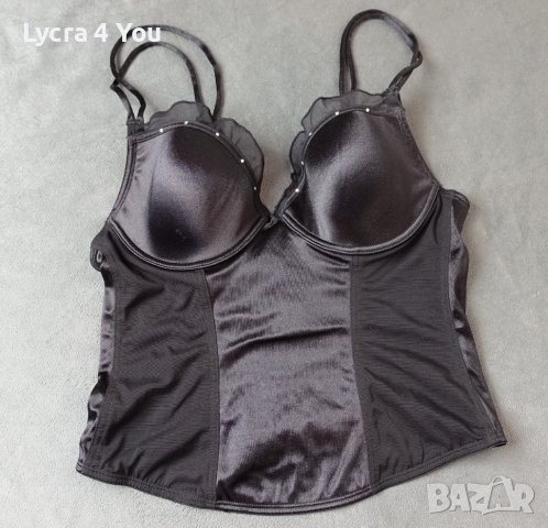 75В черен сатенен корсет, снимка 7 - Корсети, бюстиета, топове - 44186097