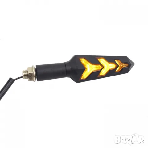 Оранжеви 12V мигачи за мотор с PVC корпус 2 броя, снимка 3 - Аксесоари и консумативи - 55865954