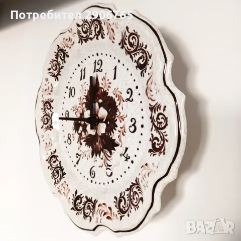 Часовник чиния HANSON Франция работещ, снимка 3 - Антикварни и старинни предмети - 49095663