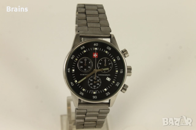 BACARDI Швейцарски Мъжки Стоманен Кварцов Хронограф , снимка 2 - Мъжки - 52086845