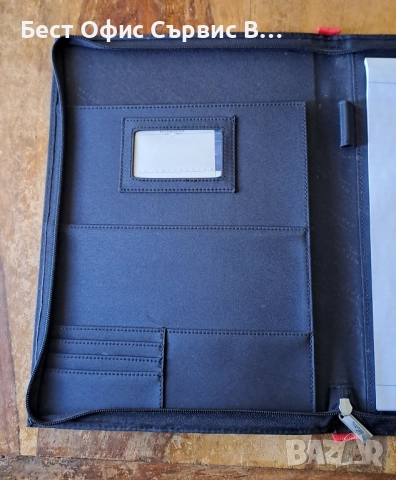 папка луксозна за документи черен с червено без/с цип Марксман Marksman А4, снимка 7 - Ученически пособия, канцеларски материали - 52317703