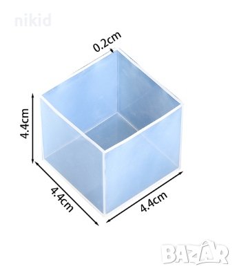 4,4 см 3D КУБ квадрат силиконов молд форма калъп смола за сладкарство бижута декорация свещи глина
