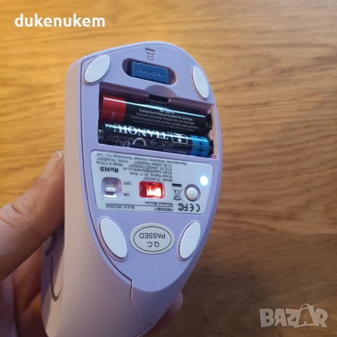 Ергономична вертикална безжична мишка TECKNET – Bluetooth + USB, 4800 DPI, снимка 9 - Клавиатури и мишки - 53254518