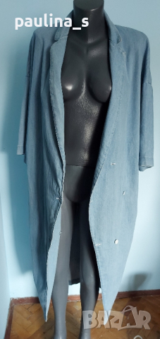 Лятно дънково манто "Asos" / унисайз , снимка 10 - Палта, манта - 44599394