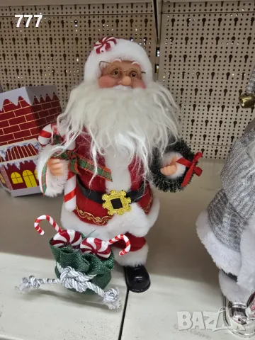 Дядо Коледа пее и танцува 30 см, снимка 4 - Декорация за дома - 48410395