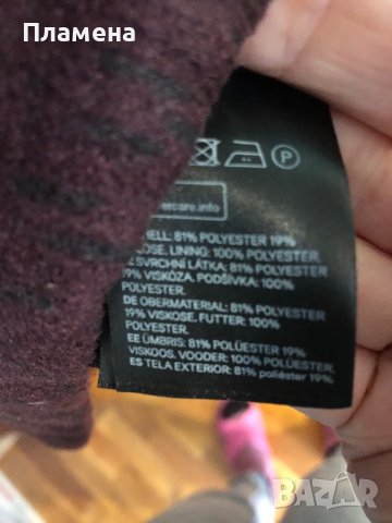 Тъмночервено напръскано палто С-М H&M, снимка 4 - Палта, манта - 39030473