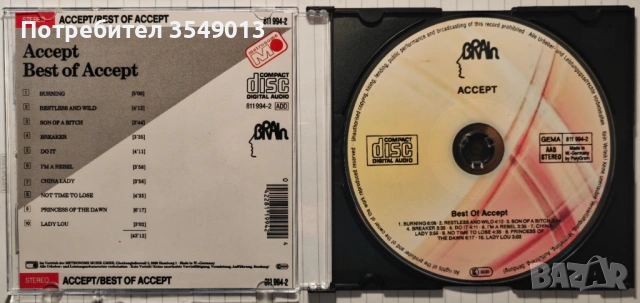 Неофициални cd / цд дискове - нови - ACCEPT, снимка 14 - CD дискове - 53237210