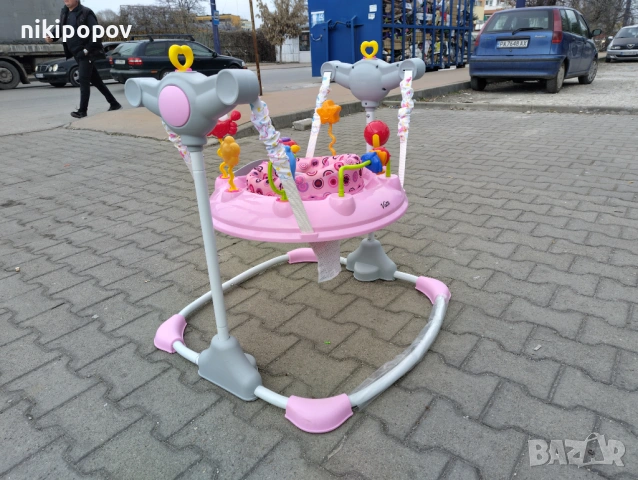 MONI Детско бънджи VISTA розов, снимка 6 - Проходилки - 53565139