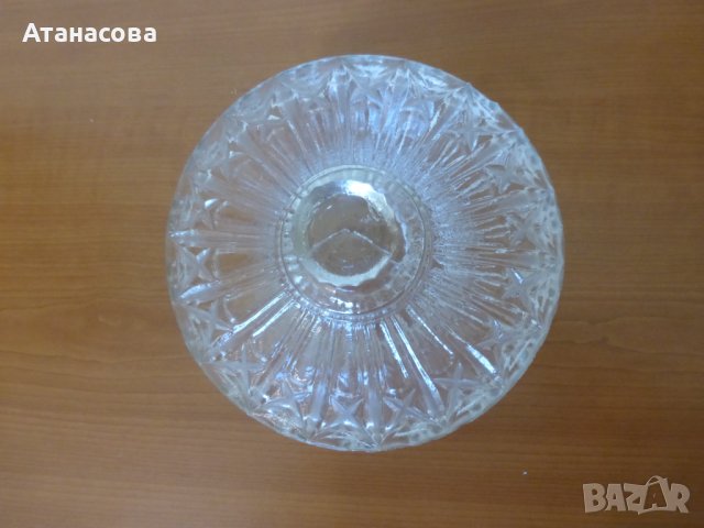 Ретро стъклена захарница бонбониера 1930 г, снимка 4 - Аксесоари за кухня - 44247722