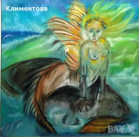 Картина "Русалка", снимка 2 - Картини - 56331135