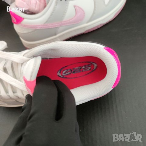 Nike Dunk Pink Нови Дамски Обувки Розови Сиви Маратонки Размер 37 37.5 Номер 23.5см Стелка Женски, снимка 9 - Маратонки - 41421444