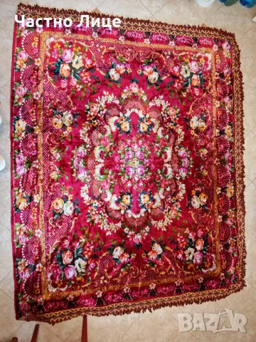 Голяма Плюшена Покривка Покривало за Спалня с Ресни 240/190 см Неизползвана