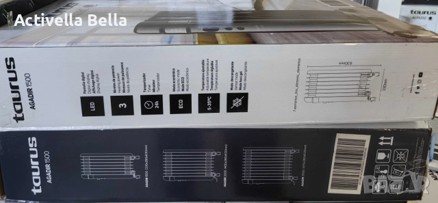 Маслен радиатор Taurus Agadir Malbork 1500W/2500W– мощно отопление с ECO режим, програмируем таймер , снимка 7 - Радиатори - 52590270