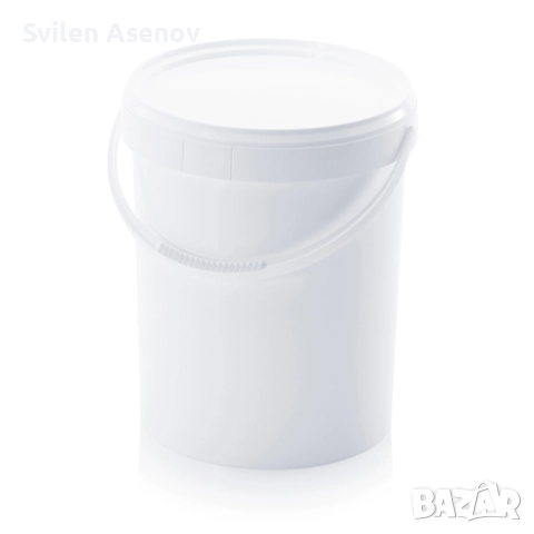 Пластмасова кофа 15.9л, Кръгла с пластмасова дръжка и капак