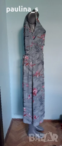 L / XL "Butz Moda" / Флорална рокля с цепки , снимка 3 - Рокли - 50513440